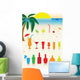 Tropical Drinks Set Wall Decal