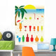 Tropical Drinks Set Wall Decal