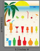 Tropical Drinks Set Wall Decal