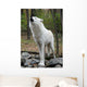 Healthy Wild Wolf Howling Wall Decal