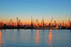 Harbour Scape with Cranes Wall Decal