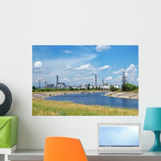 Distant Nuclear Plant Wall Decal