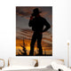 Cowboy Silhouette Hold Hat Wall Decal