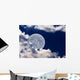 Moon Clouds Night Sky Wall Decal