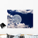 Moon Clouds Night Sky Wall Decal