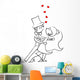 Cartoon Couple Dancing Wall Decal