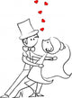 Cartoon Couple Dancing Wall Decal