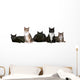 Group Cats Wall Decal