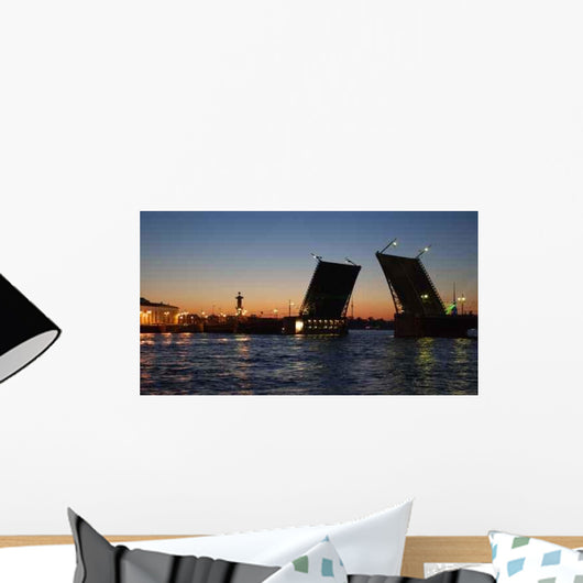 White Night Drawbridge St Wall Decal