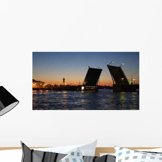 White Night Drawbridge St Wall Decal