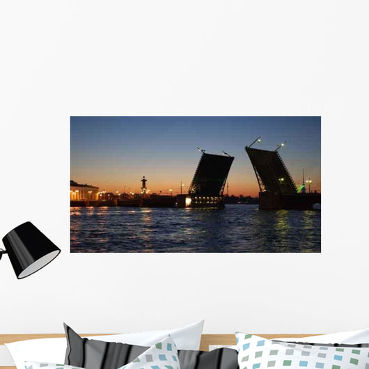 White Night Drawbridge St Wall Decal