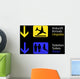 Information Toilets and Arrivals Wall Decal