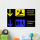 Information Toilets and Arrivals Wall Decal