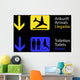 Information Toilets and Arrivals Wall Decal