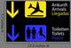 Information Toilets and Arrivals Wall Decal