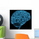 Wireframe Brain Wall Decal