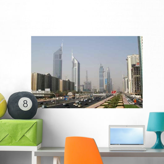 Dubai Sheik Zayed Road Wall Decal Wallmonkeys