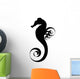 Sea Horse Black Silhouette Wall Decal