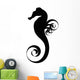 Sea Horse Black Silhouette Wall Decal