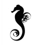 Sea Horse Black Silhouette Wall Decal