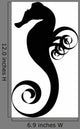 Sea Horse Black Silhouette Wall Decal