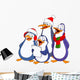 Caroling Penguins Wall Decal