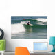 Surfer Turing on a Wave Wall Decal