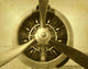 Artificially Aged Photo Airplane Wall Decal