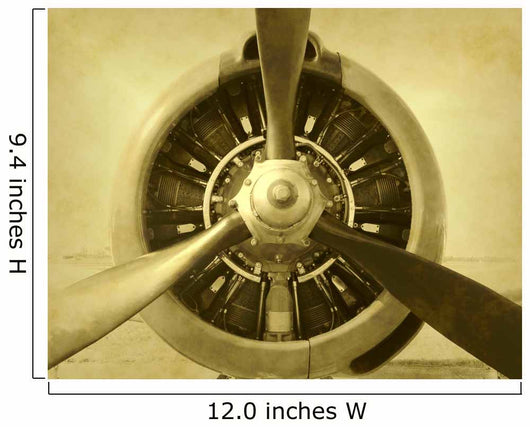 Artificially Aged Photo Airplane Wall Decal
