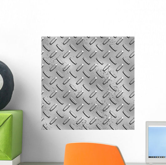 Large Sheet Grey Steel Wall Decal