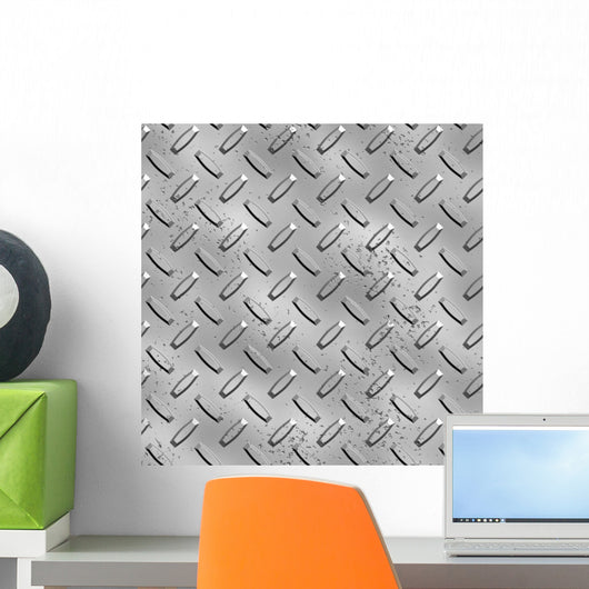 Large Sheet Grey Steel Wall Decal