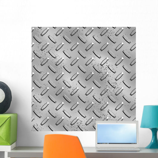 Large Sheet Grey Steel Wall Decal