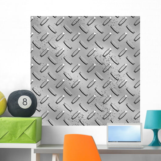 Large Sheet Grey Steel Wall Decal