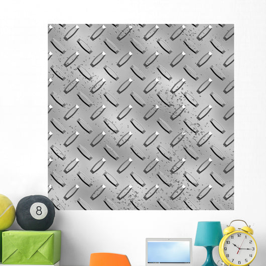 Large Sheet Grey Steel Wall Decal