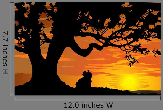 Silhouette Couple Love to Wall Decal