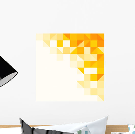 Yellow Abstract Pattern Wall Decal