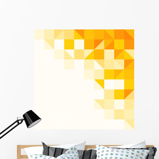 Yellow Abstract Pattern Wall Decal