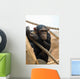 Monkey with Peach Wall Decal