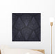 Seamless Navy Pointed Floral Pattern Wall Decal