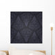 Seamless Navy Pointed Floral Pattern Wall Decal