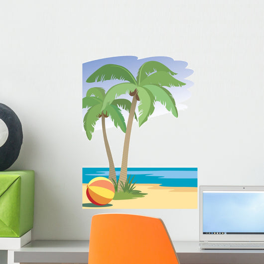 Palm Trees Beach Wall Decal