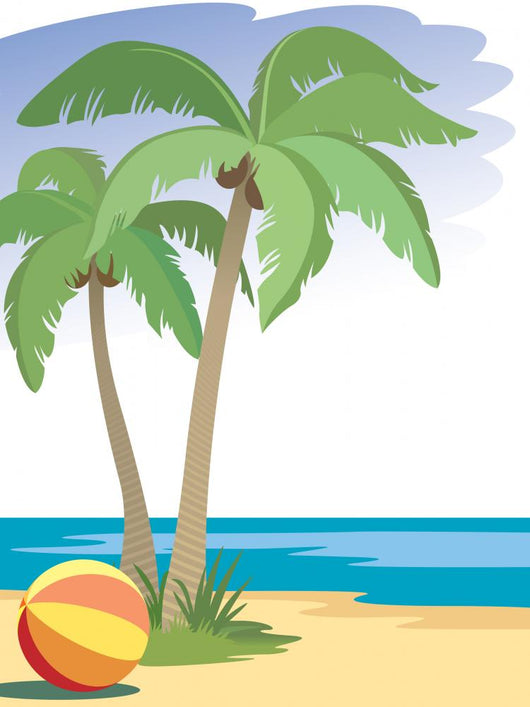 Palm Trees Beach Wall Decal