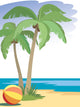 Palm Trees Beach Wall Decal