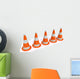 Five Traffic-cones Wall Decal