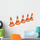 Five Traffic-cones Wall Decal
