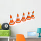 Five Traffic-cones Wall Decal