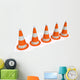 Five Traffic-cones Wall Decal