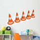 Five Traffic-cones Wall Decal