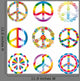 Rainbow Peace Symbols Wall Stickers Wall Decal