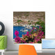 Fishing Boats and Bougainvillea Wall Decal